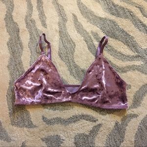 Urban Outfitters Lavender Velvet Bralette